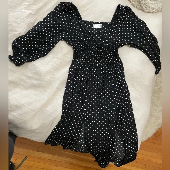 ASOS black and white polka dot dress - Picture 3 of 3